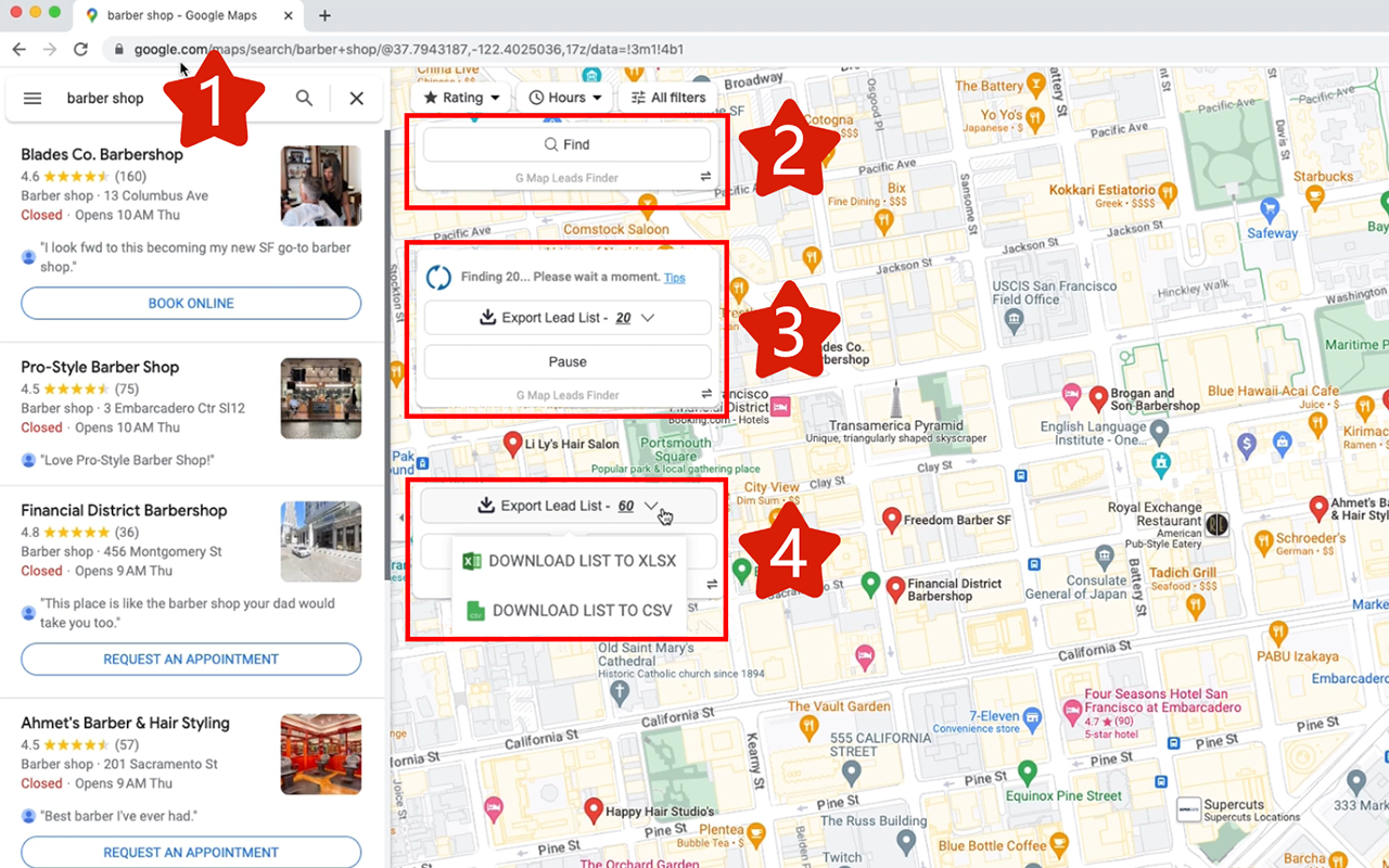 How to extract data from Google Maps ?